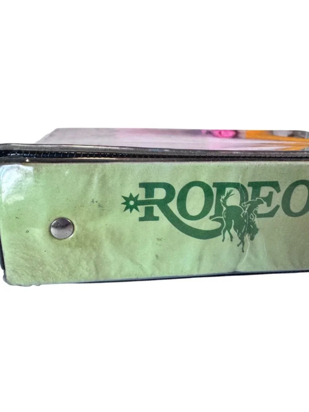 Vintage Aladdin Rodeo 3 Ring Binder Barrel Racing Horse Western Americana 11x10.